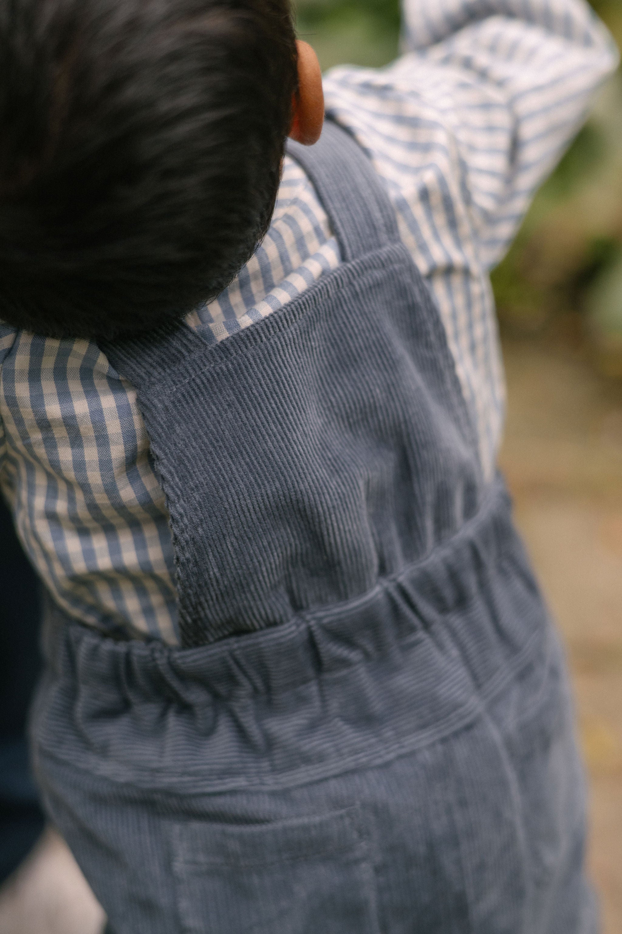 Corduroy Overall - Harbor- Back- On Model