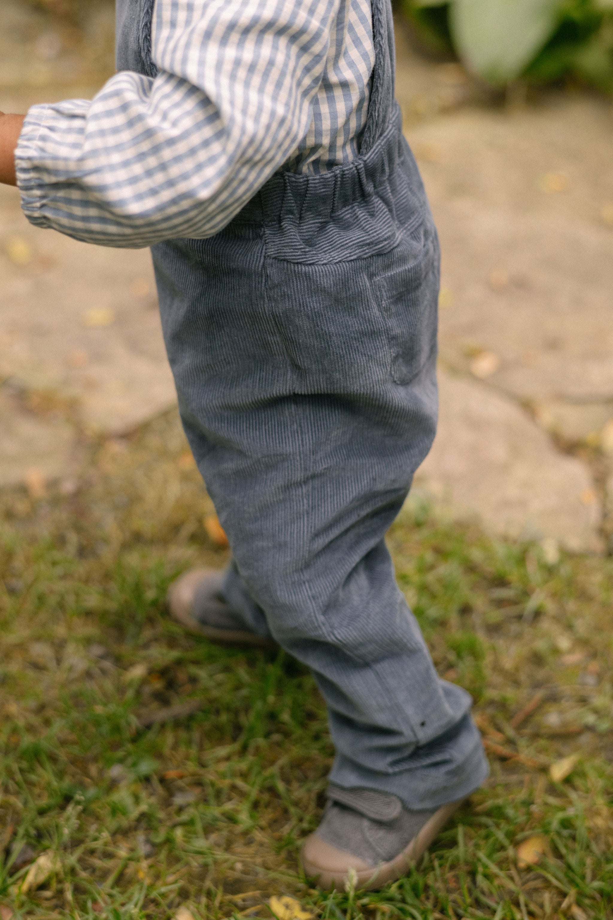 Corduroy Overall - Harbor- Side - On Model