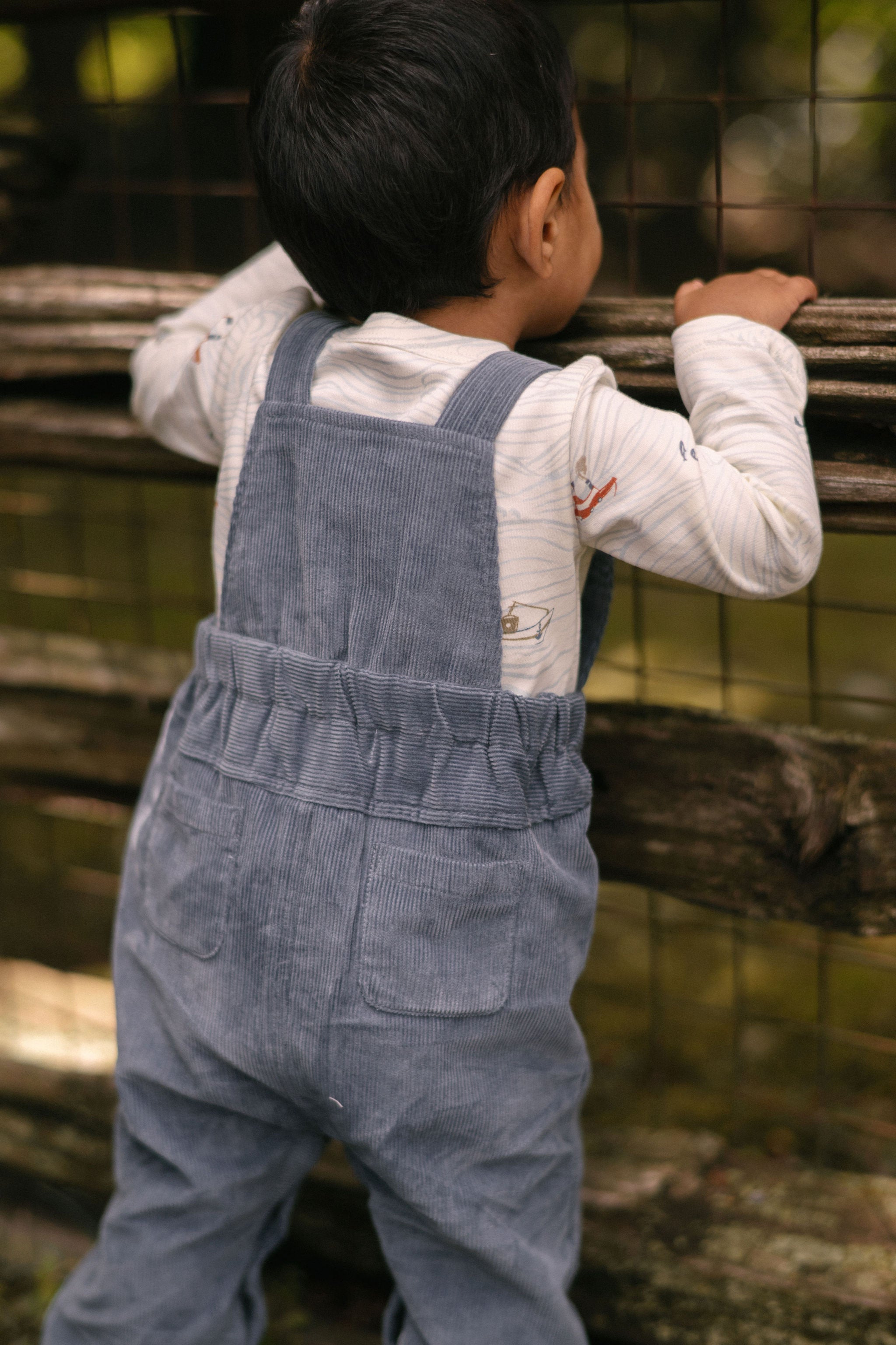 Corduroy Overall - Harbor- On Model- Back