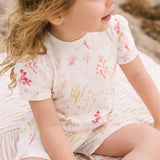 baby short sleeve puff romper sea bloom