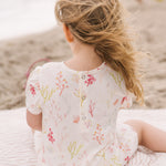 baby short sleeve puff romper sea bloom