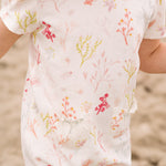 baby short sleeve puff romper sea bloom