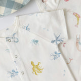 Pehr-Short Sleeve Pocket Romper-Octopus Oasis-3