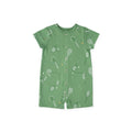 baby short sleeve pocket romper doubles green in greens pattern