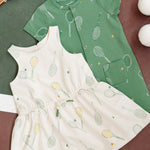 Pehr-Short Sleeve Pocket Romper-Doubles Green-6