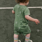 Short Sleeve Pocket Romper - Doubles Green
