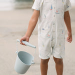 Short Sleeve Pocket Romper - Set Sail