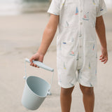 Short Sleeve Pocket Romper - Set Sail