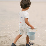 Short Sleeve Pocket Romper - Set Sail