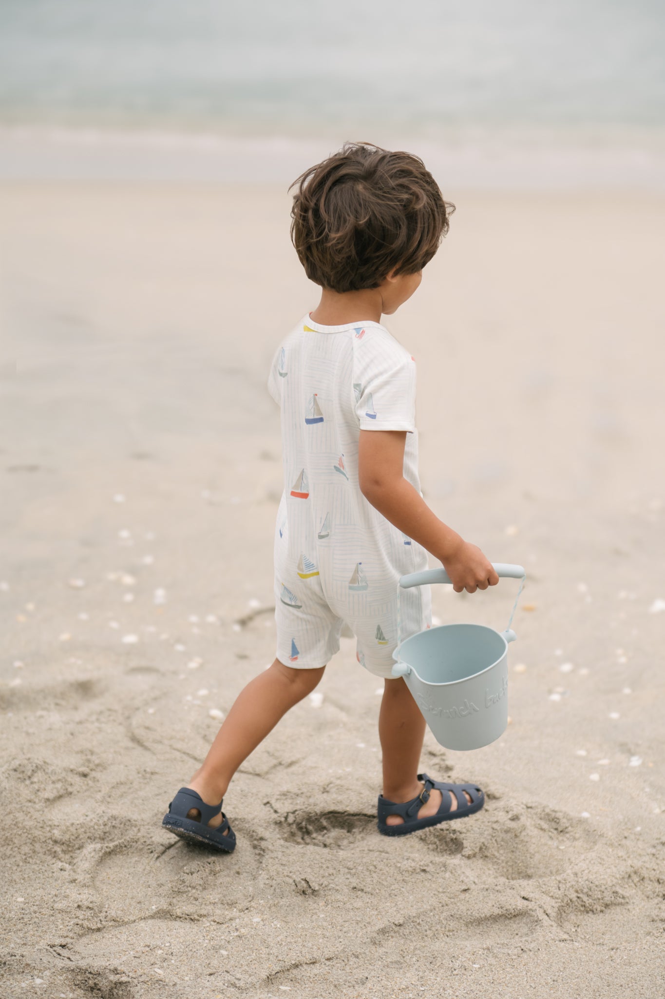 Short Sleeve Pocket Romper - Set Sail