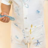 Pehr-Short Sleeve Toddler Pocket Romper-Octopus Oasis-2