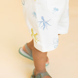 Pehr-Short Sleeve Toddler Pocket Romper-Octopus Oasis-5