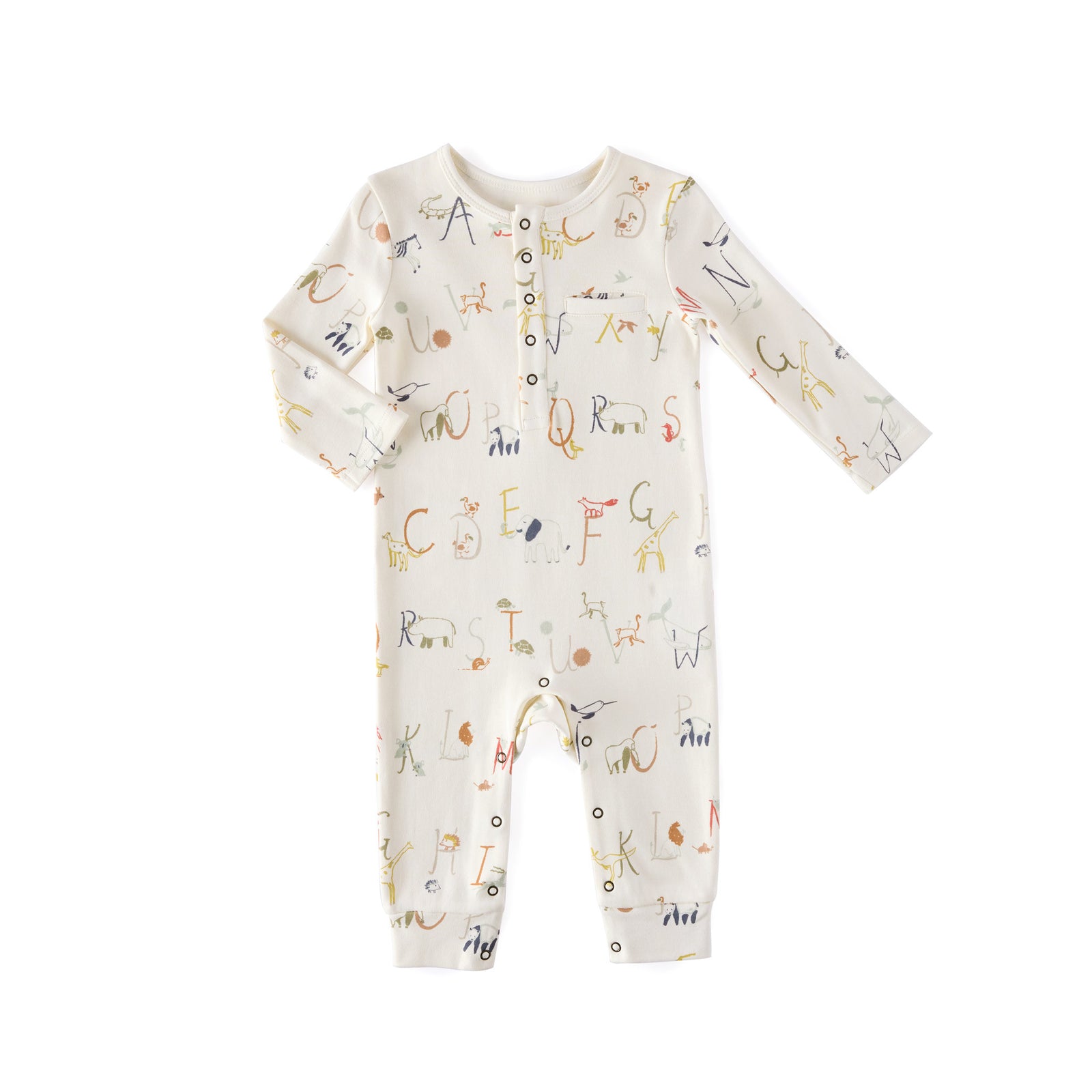 Henley Romper Romper Pehr A to Zoo 0 - 3 mos. 