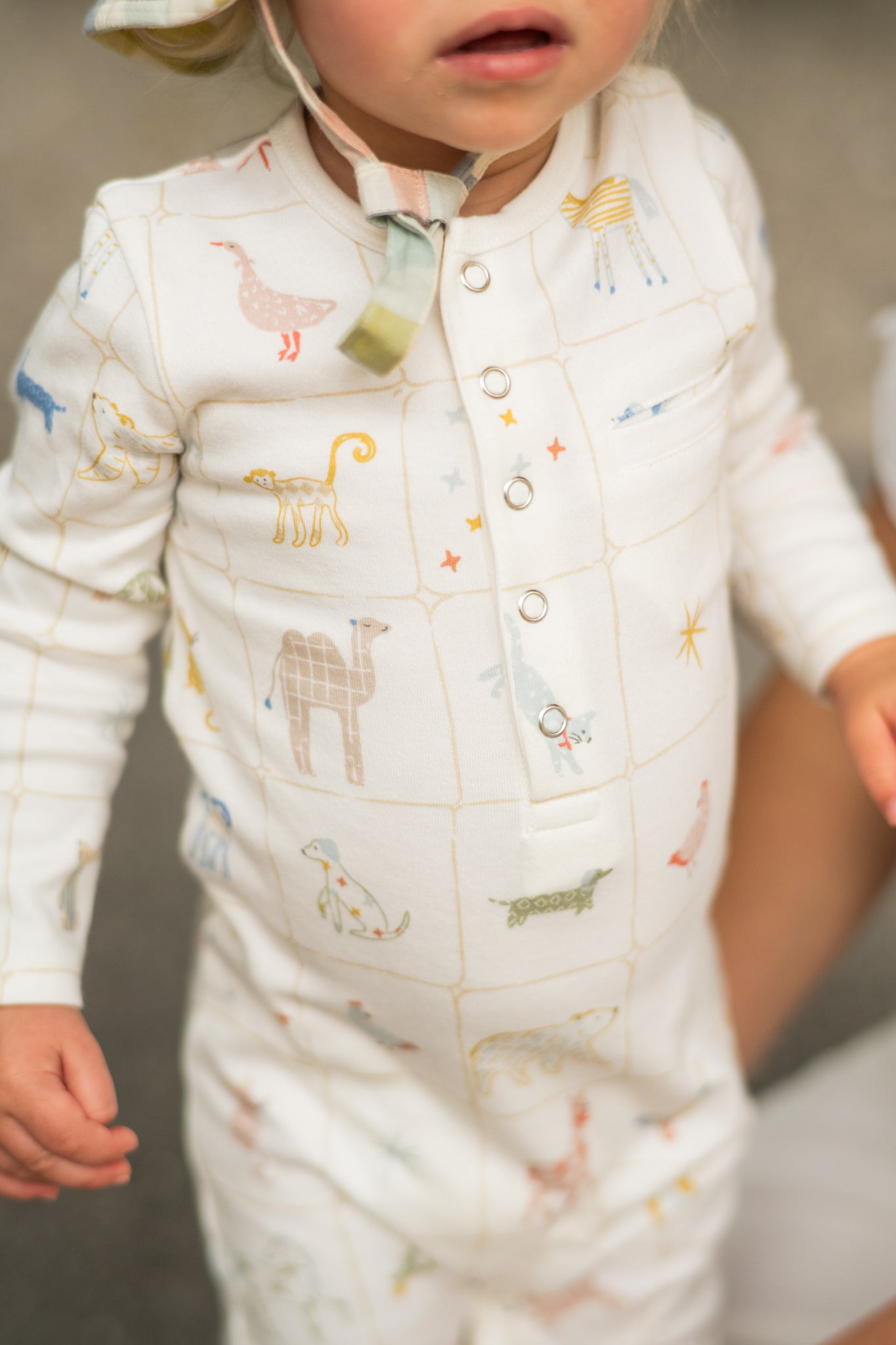 baby henley romper animal shuffle