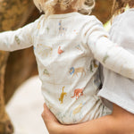baby henley romper animal shuffle