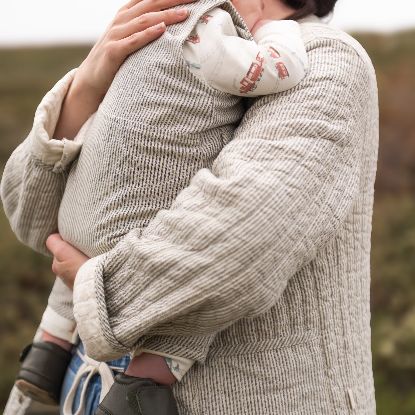 Pehr-Railroad Baby Overall-Railroad Stripe-6