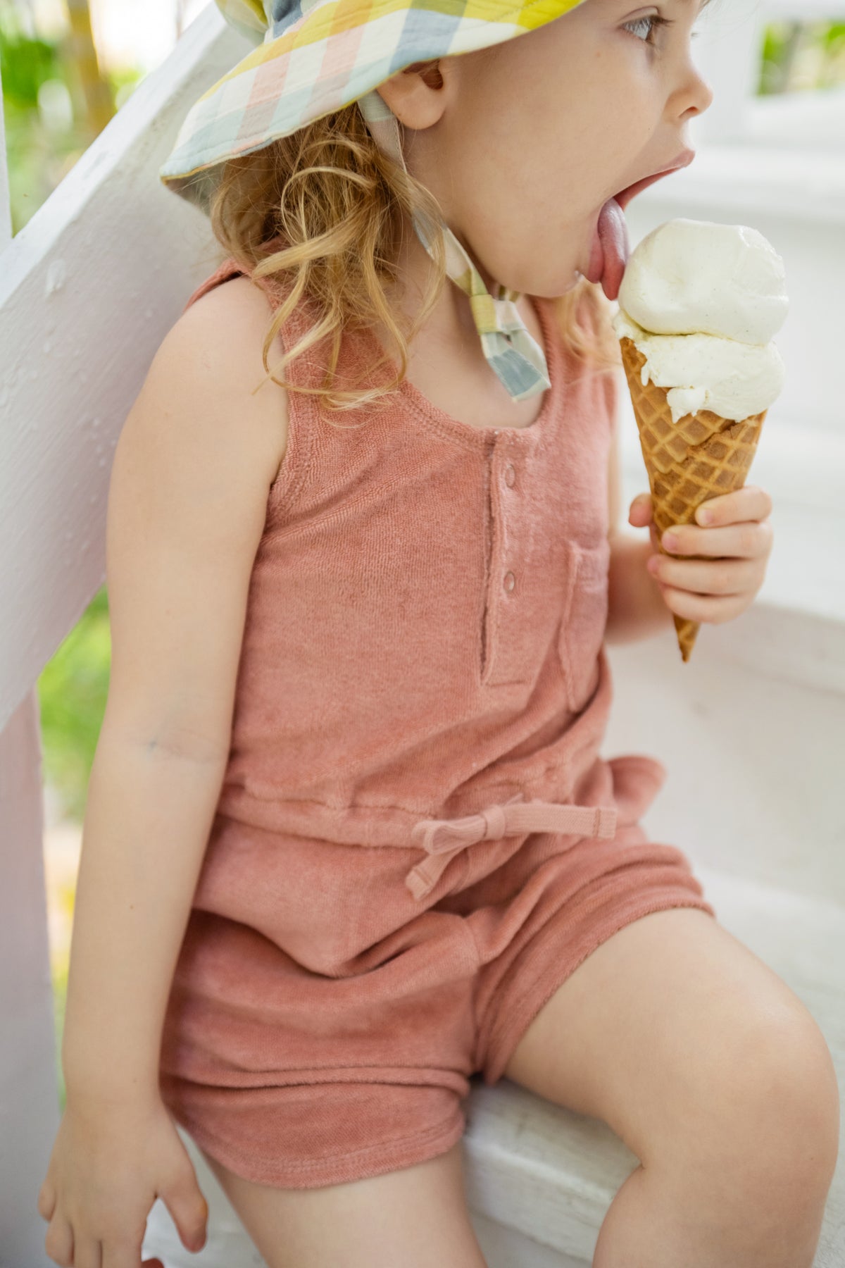 baby classic terry drawstring romper shell