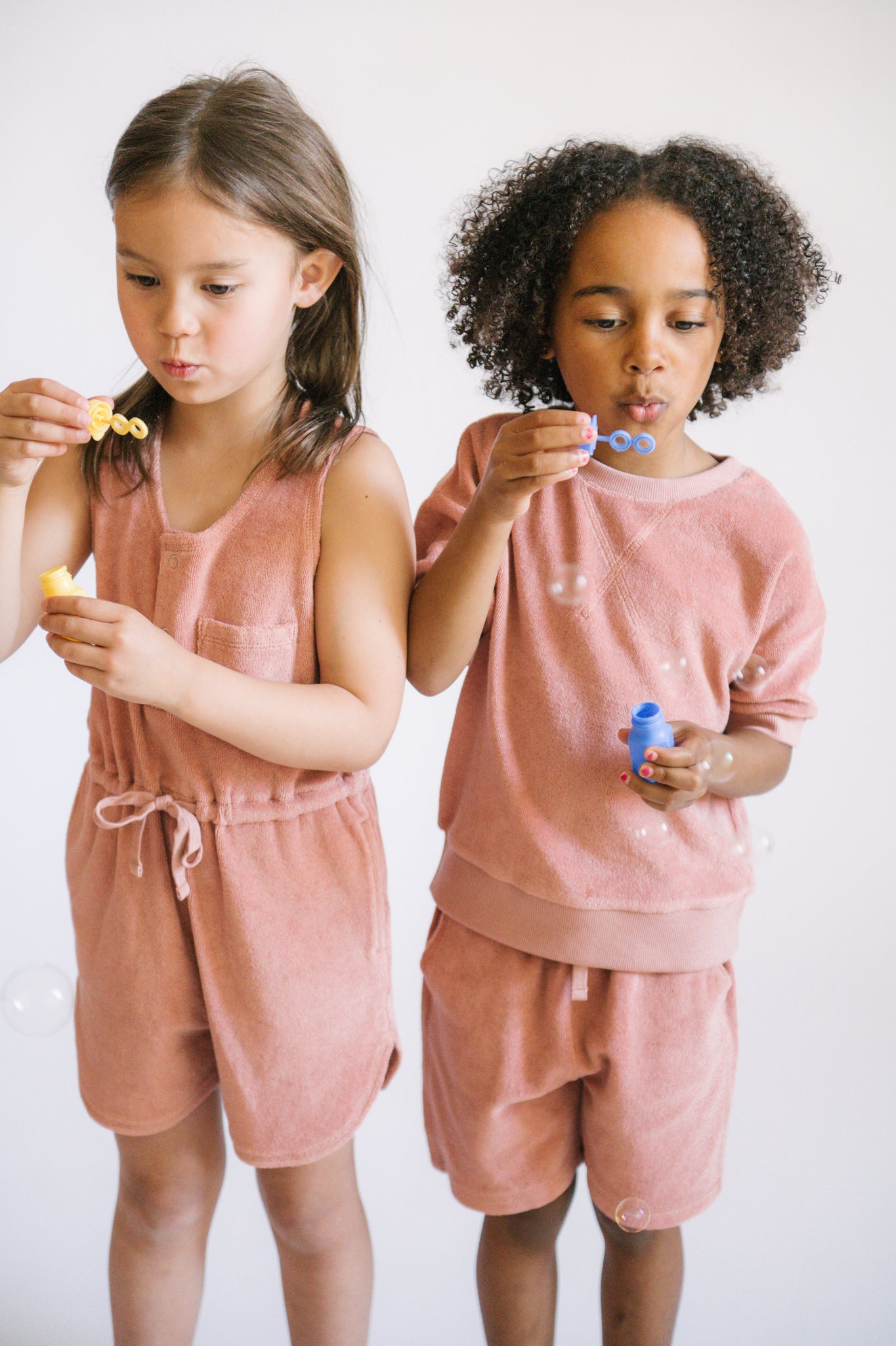 Classic Terry Drawstring Romper - Shell