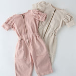Pehr-Vintage Twill Toddler Puff Sleeve Jumpsuit-Peony-6