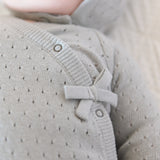 baby pointelle knit kimono romper soft sea