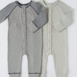 Pehr - Sailor Stripe Raglan Romper- Sea -6