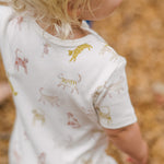 Short Sleeve Henley Romper - Copy Cat