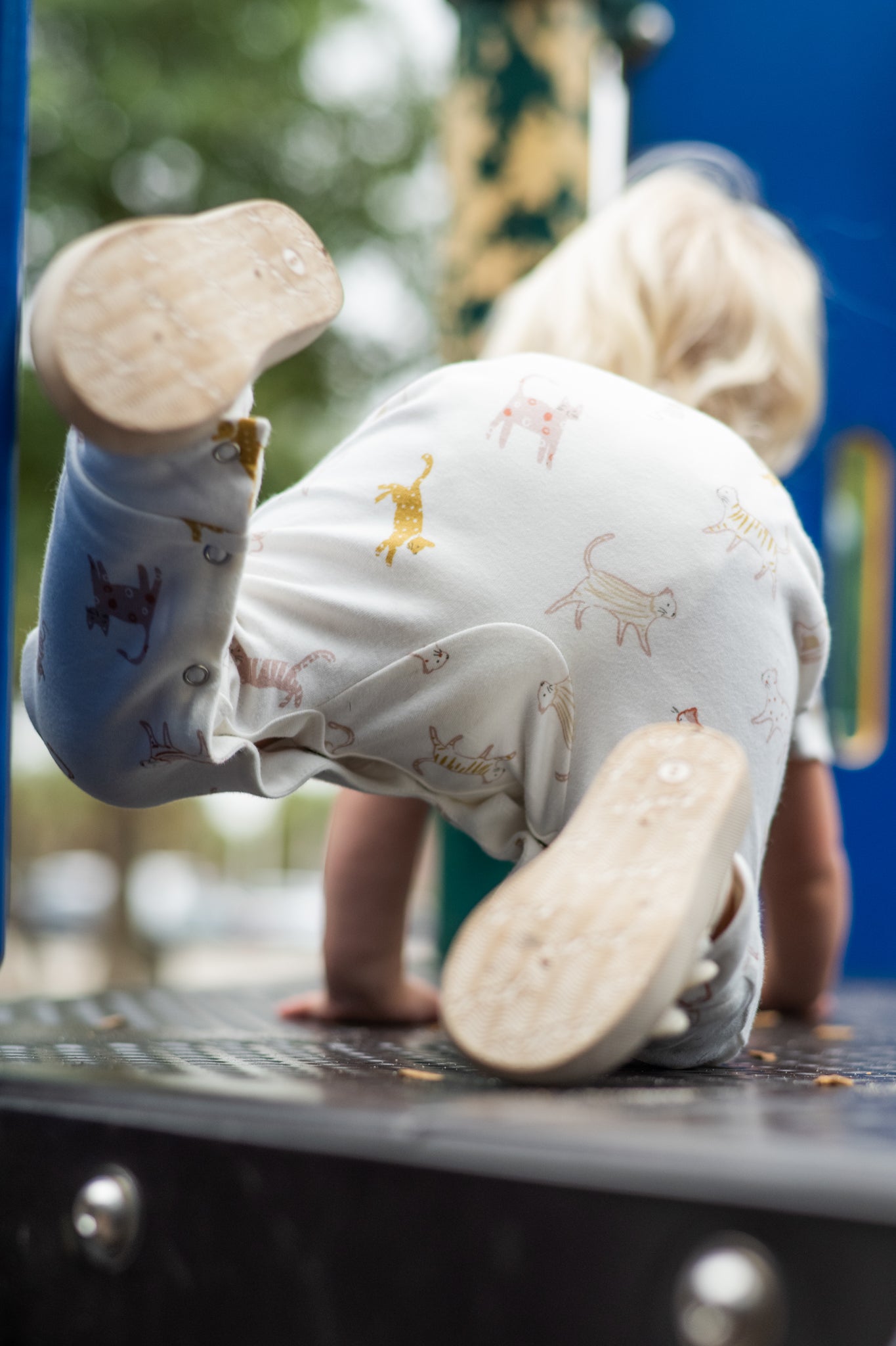 Short Sleeve Henley Romper - Copy Cat