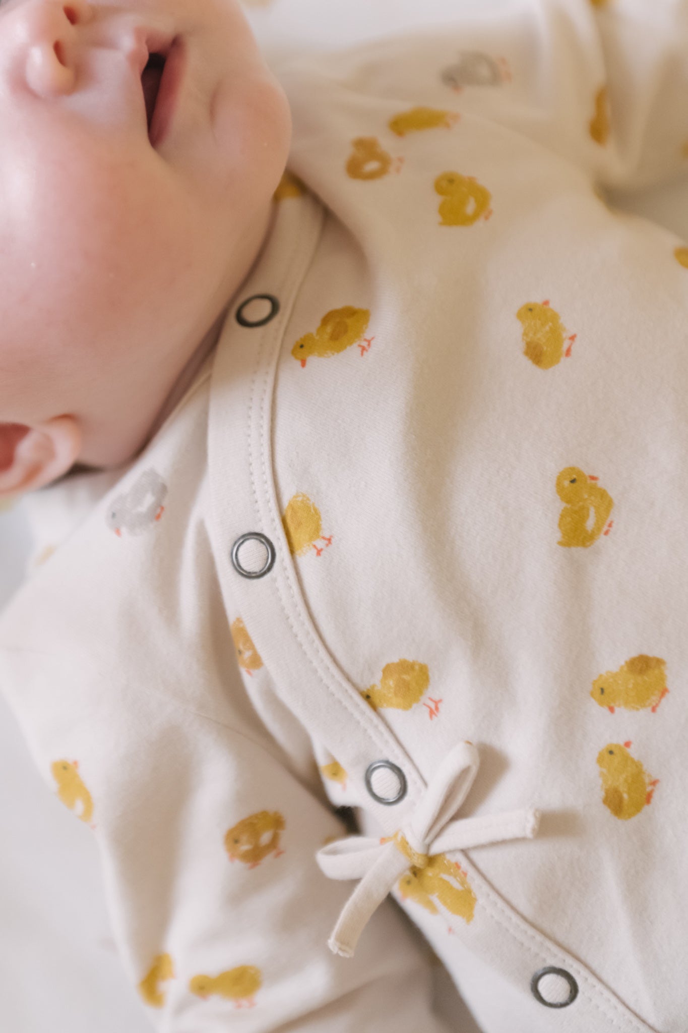 Pehr-The Littles Kimono Romper-Cheerful Chick-Newborn-2