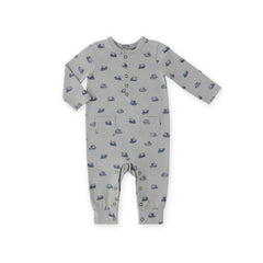 Essentials Henley Patch Pocket Romper - Tugboat- Front