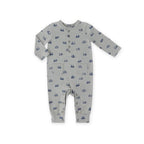 Essentials Henley Patch Pocket Romper - Tugboat- Front