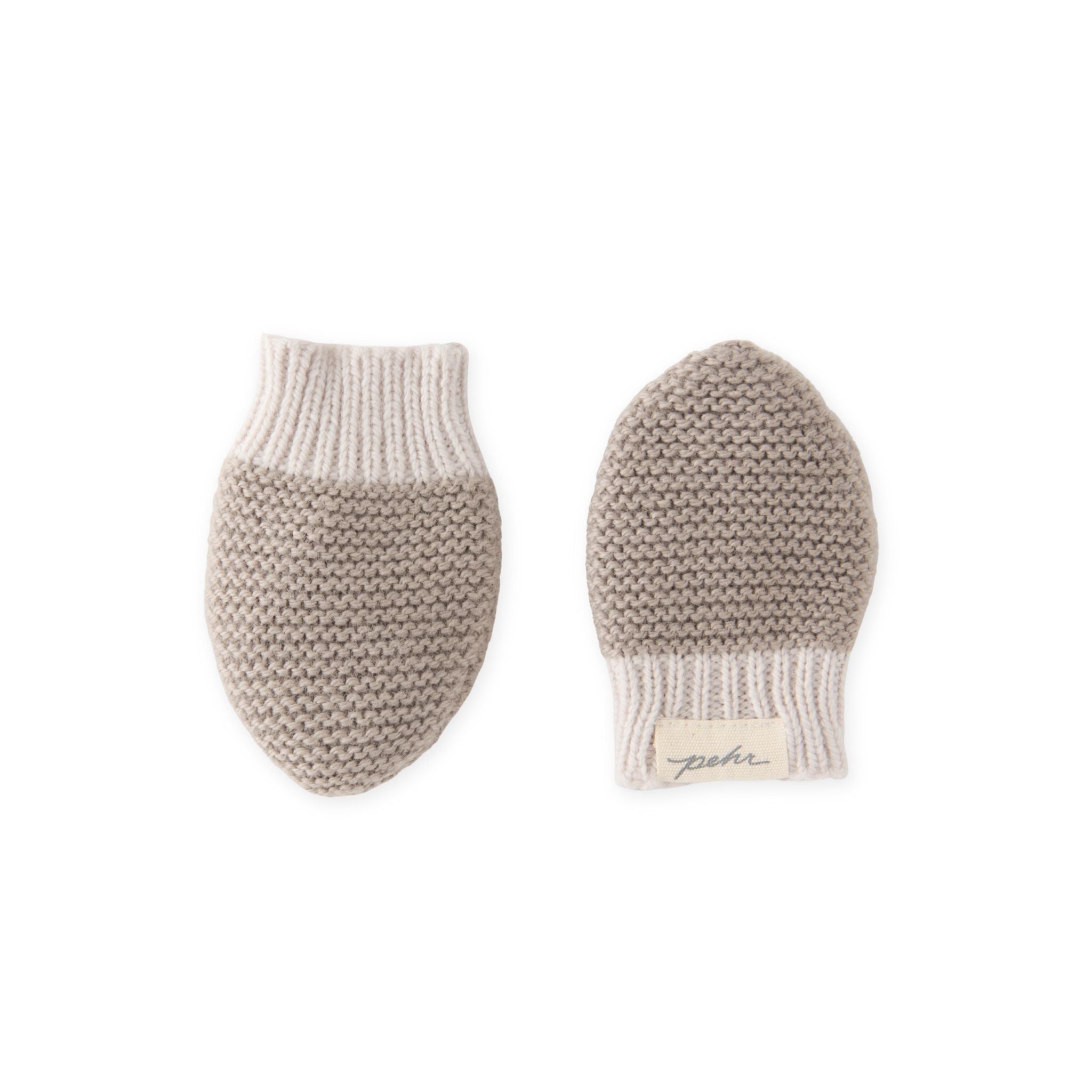 wool knit mitten portobello in neutrals pattern