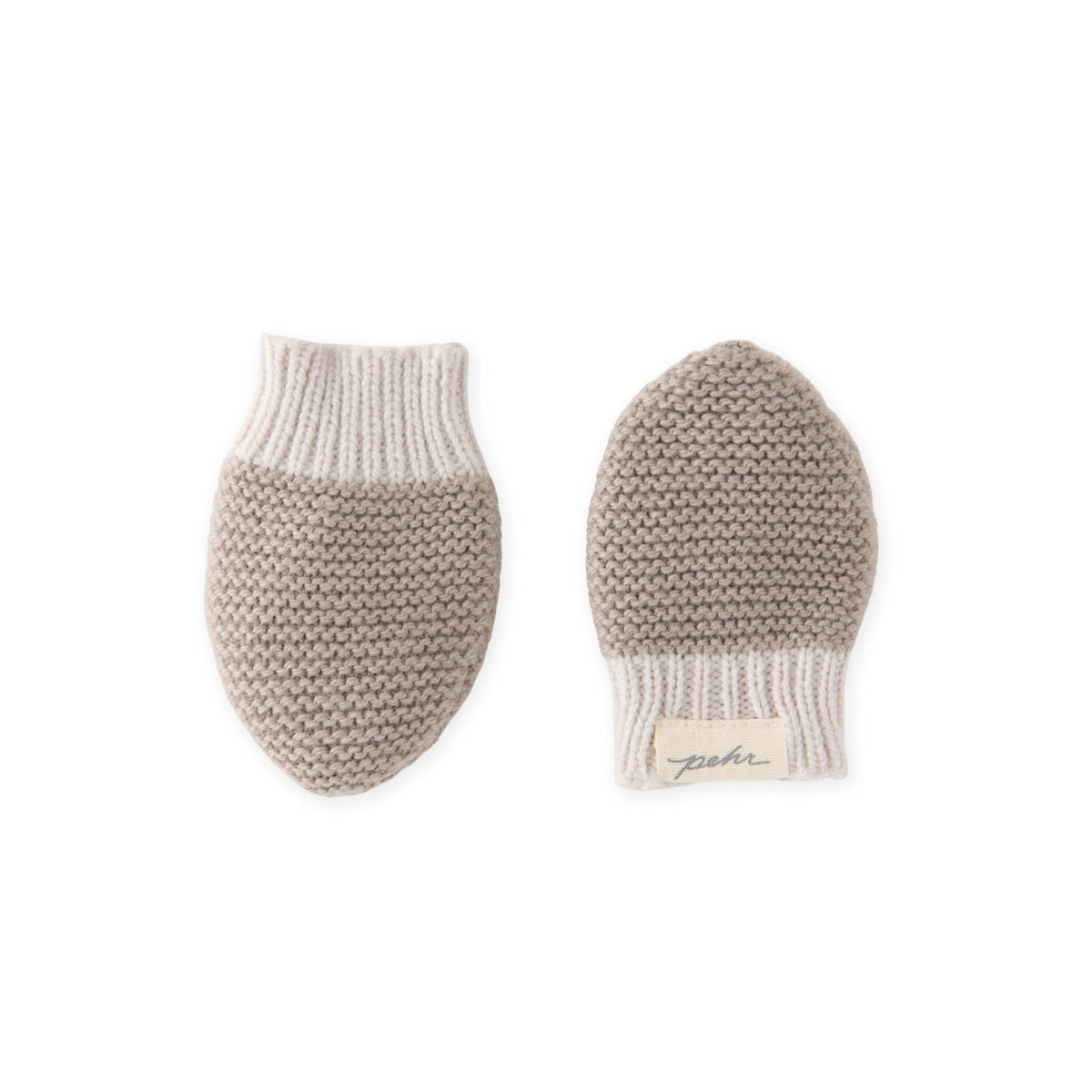 wool knit mitten portobello in neutrals pattern