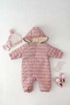 Wool Knit Hat - Rose- Flat lay- Storm Babysuit