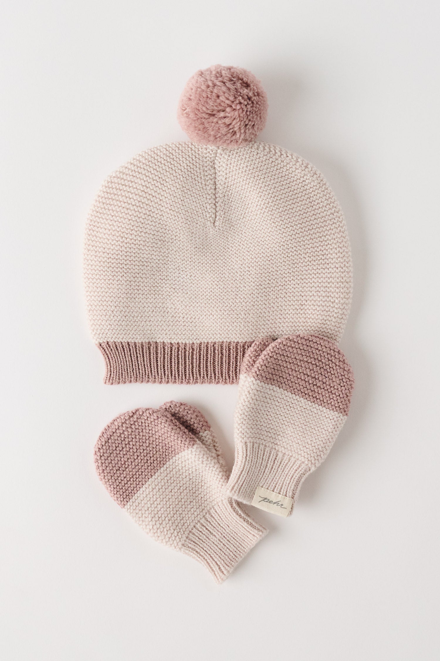 Pehr-Kids Wool Knit Hat-Natural - Rose-2