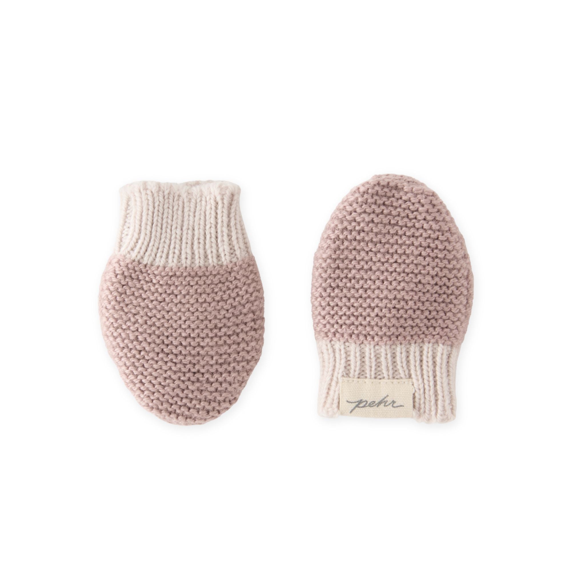 Pehr-Wool Knit Mittens-Rose-1