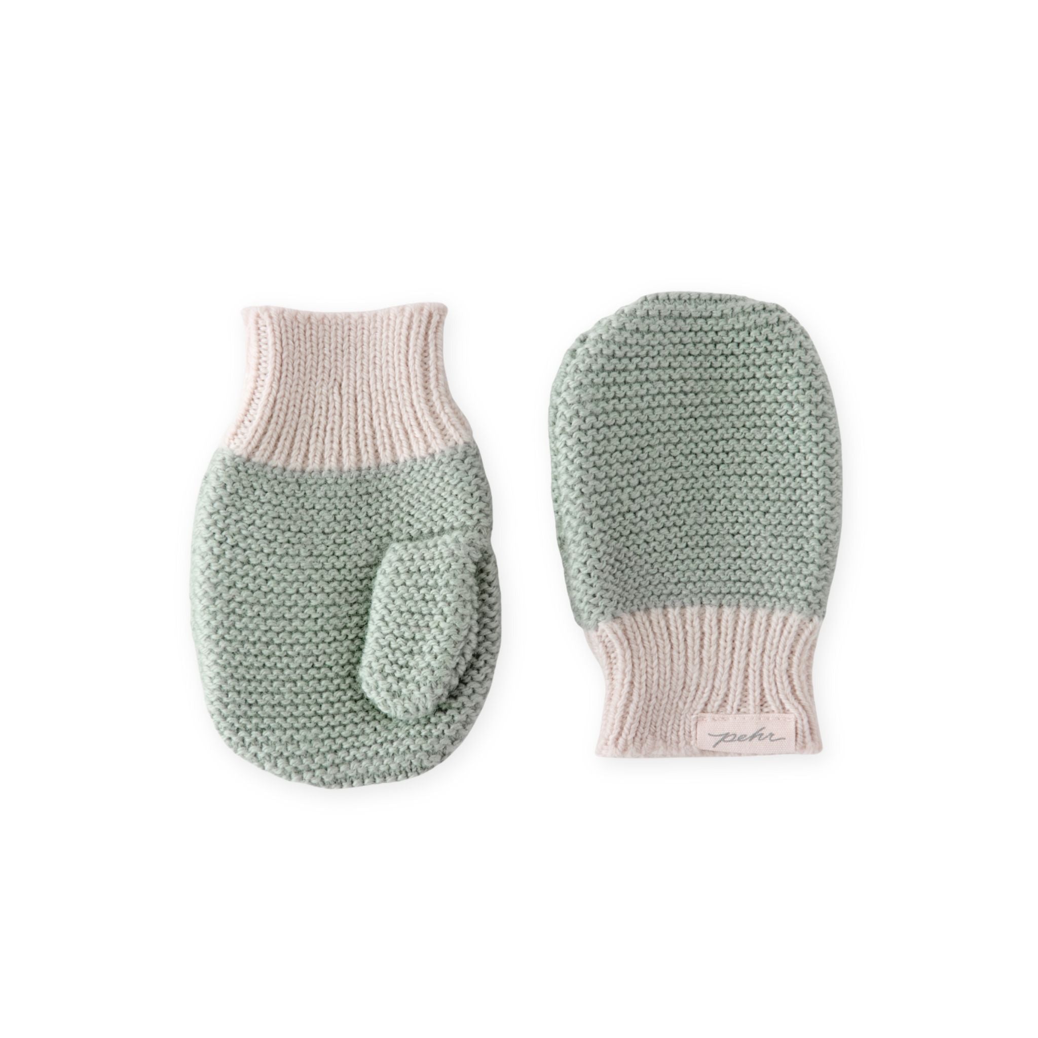 Pehr-Toddler Wool Knit Mitten-Sage-1