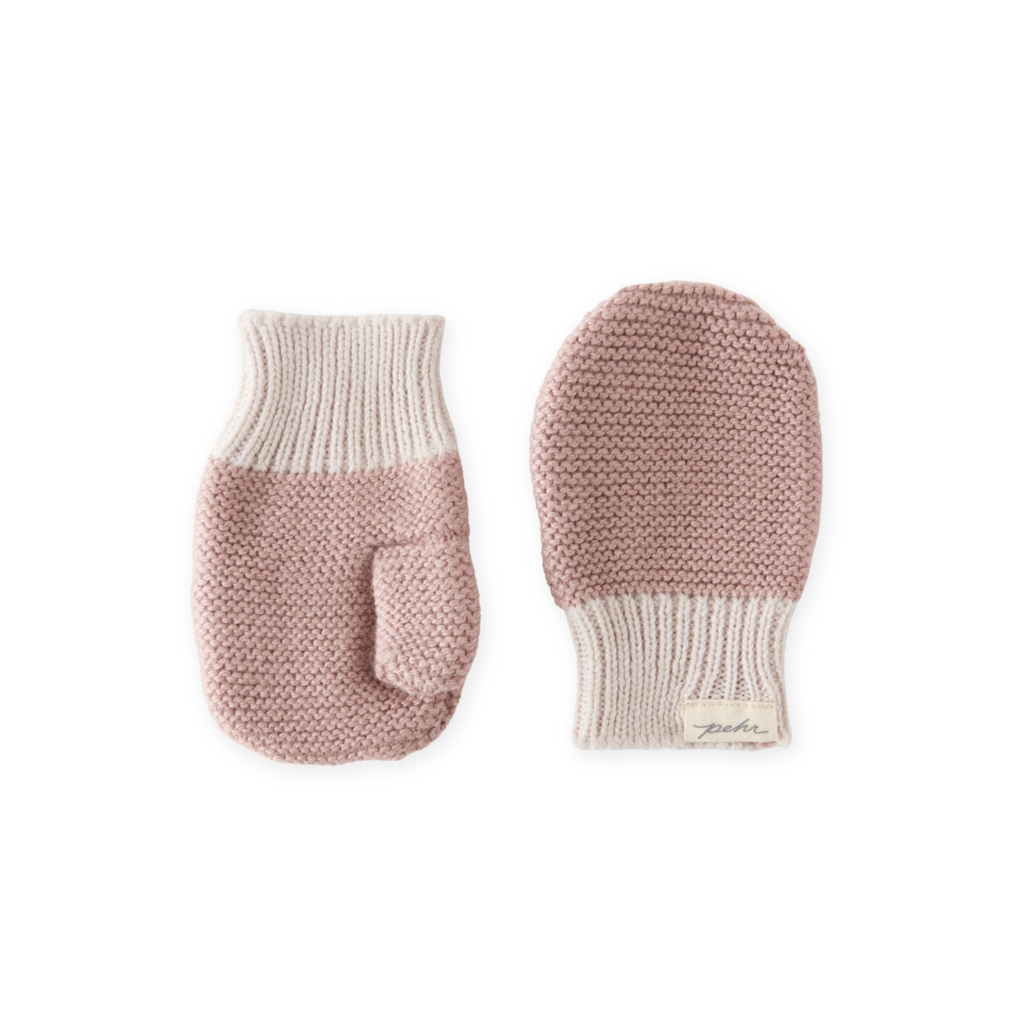 Pehr-Toddler Wool Knit Mitten-Rose-1
