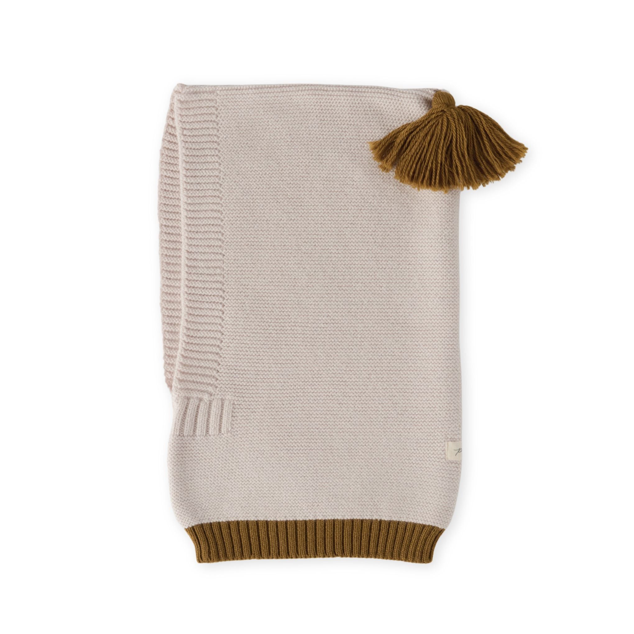 Pehr-Kids Wool Knit Balaclava-Natural - Ochre-1