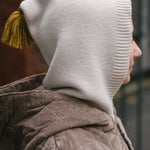 Pehr-Kids Wool Knit Balaclava-Natural - Ochre-2