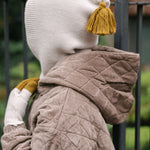 Pehr-Kids Wool Knit Balaclava-Natural - Ochre-3