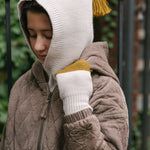 Pehr-Kids Wool Knit Balaclava-Natural - Ochre-4