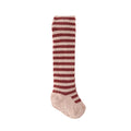 striped ribbed tights with grips soft peony mulberry stripe in reds pattern pehr 1