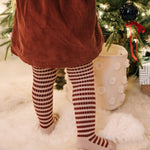 pehr-Striped Ribbed Tights With Grips-Soft Peony Mulberry Stripe-4