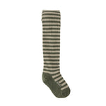 kids striped ribbed tights sage juniper stripe in greens pattern pehr 1
