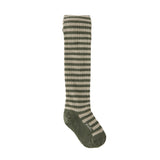 kids striped ribbed tights sage juniper stripe in greens pattern pehr 1
