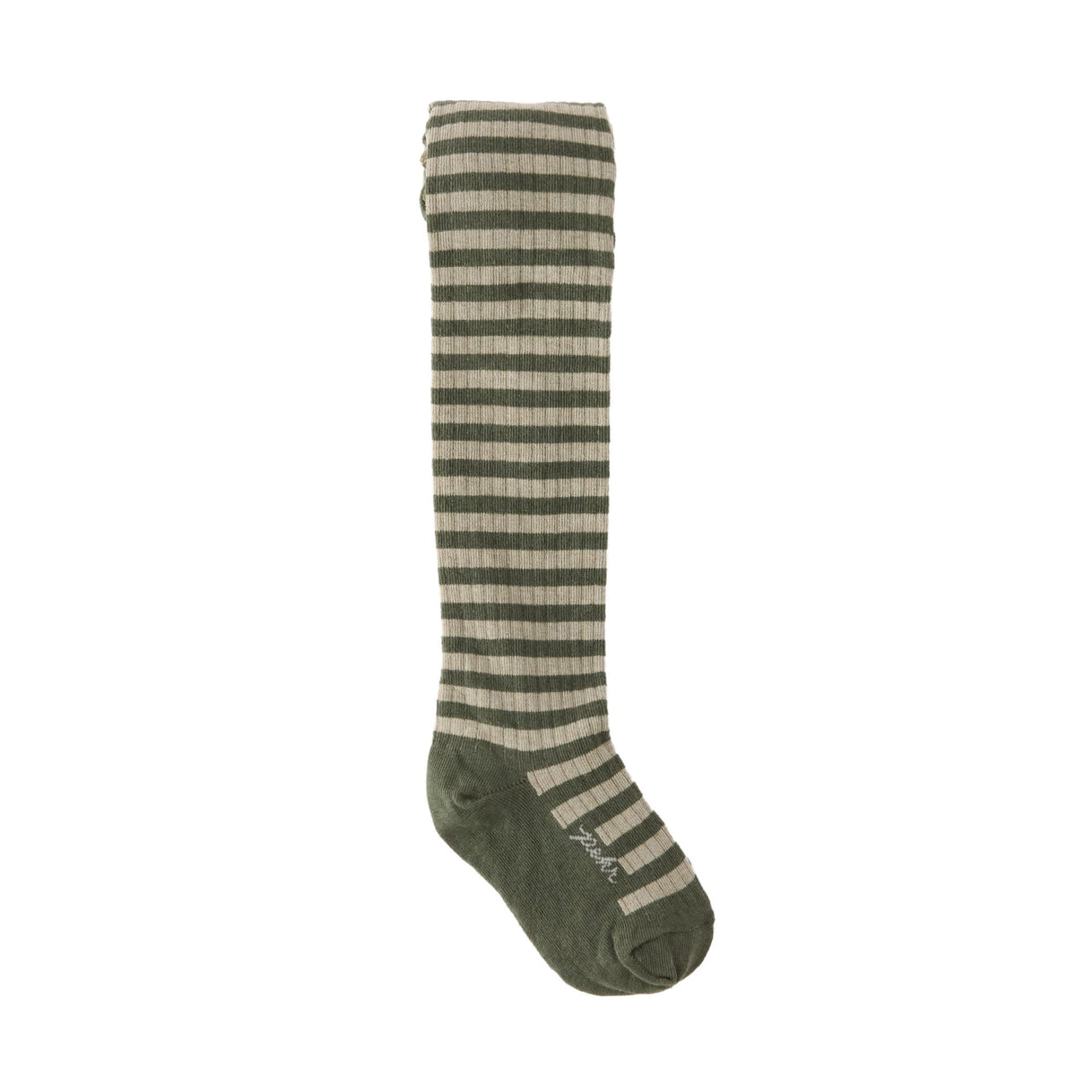 kids striped ribbed tights sage juniper stripe in greens pattern pehr 1