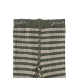 kids striped ribbed tights sage juniper stripe pehr 1