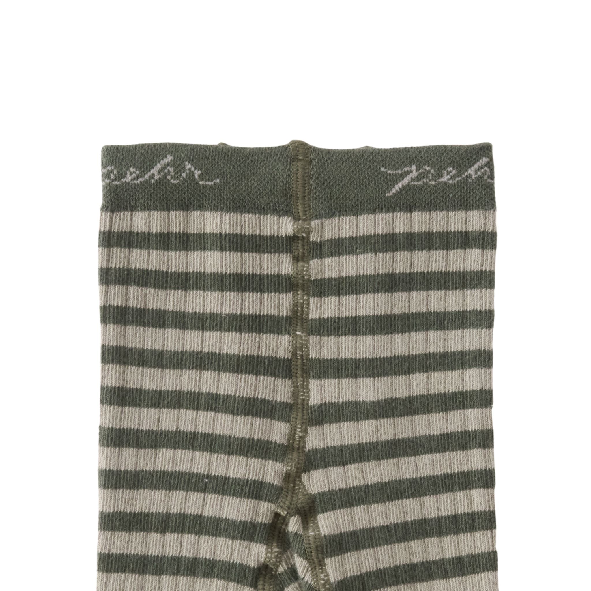 kids striped ribbed tights sage juniper stripe pehr 1