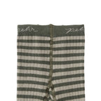 kids striped ribbed tights sage juniper stripe pehr 1