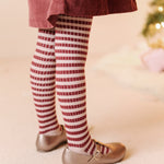 Pehr-Kids Striped Ribbed Tights-Soft Peony - Mulberry Stripe-2